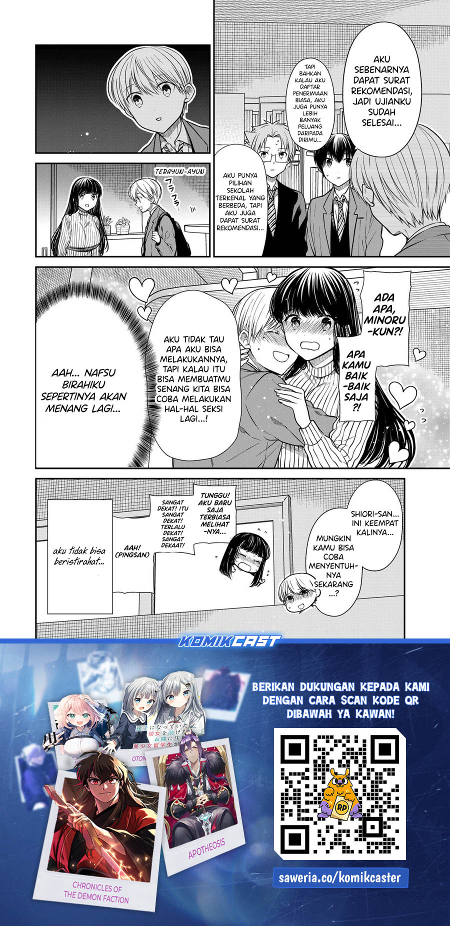 Danshi Koukousei wo Yashinaitai Onee-san no Hanashi Chapter 334 Bahasa Indonesia